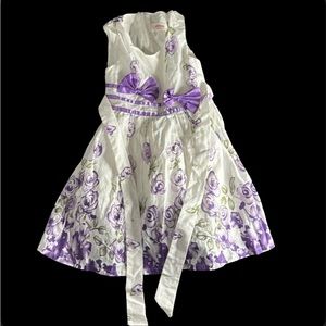 EUC worn once Sunny Fashion purple flower dress size kids 4/5